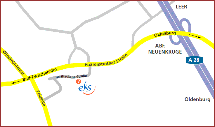 Karte Anfahrt Standort EKS